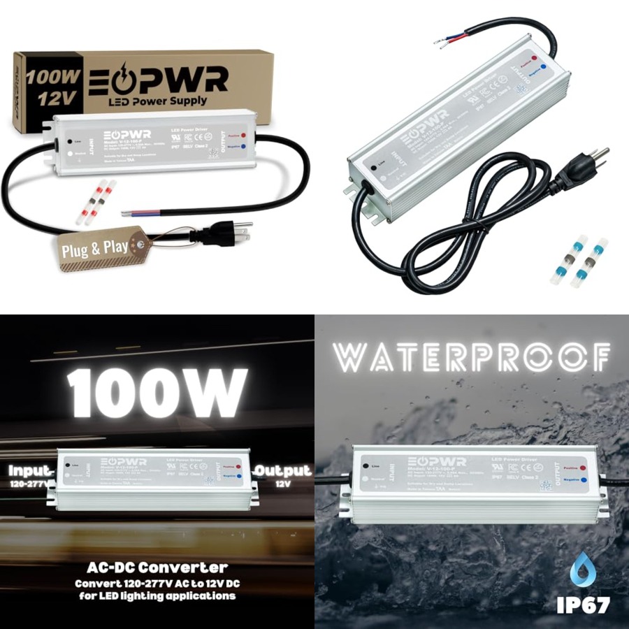 Ac Outdoor Power - Alimentation LED étanche IP67 AC120-277V vers